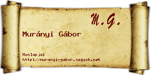 Murányi Gábor névjegykártya